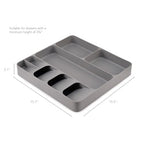 Joseph Joseph DrawerStore Compact Utensil Organizer For Kitchen Drawer Silverware, Flatware Tray, Large, Grey - size: Large, style: Flatware & Utensils Organizer