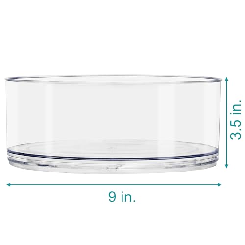 Sorbus 9 Inch Clear Lazy Susan Organizer Set, 1 Tall Turntable Organizer for Spice Organization for Cabinet, One 2 Tier Lazy Susan for Kitchen, Home, Office, Closet, Laundry Room Organization - size: Tall + 2 Tiered
