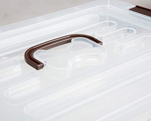 4 Pack-Plastic Storage Bins with Lids and Handle, Clear Plastic Latching Box for Storage, Stackable Storage Containers for Organizing, Multi-Purpose, 7 Quart - color: Clear