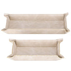 Navaris 2 x Empty Tray for Keys, Coins, Mobile Phones, Jewellery – Entrance Table for Office Bedside Tables - color: Beige