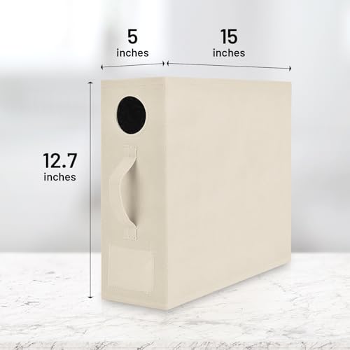 TOSORO 6 Pack Bed Sheet Organizer and Storage, Foldable Storage Bed Sheet Organizer for Linen Closet with Viewing Window & Label for Bedding Sheets & Blankets (Queen & King Size) Cream - color: Cream, size: 6 Pack