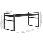 Expandable Cabinet Shelf Organizer Riser for Kitchen Pantry Cupboard Under Sink Countertop,kitchen cabinet shelf 8.3’’D * 12.2-23.6’’W * 10.4’’H - color: Black(2 Pack)