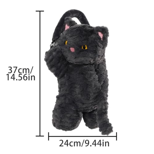 Tissue Box Cover Plush Tissue Box Holder for Car, Home, Decorative Holder/Organizer for Bathroom Vanity Countertop, Nightstands, Office Desk-Cat - color: Grey Cat