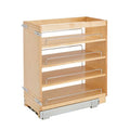 Rev-A-Shelf 11" Pullout Kitchen Cabinet Storage Organizer Slide Out Pantry Spice Rack with Adjustable Shelves for 11.5" W Cabinet Opening, 448-BC-11C - size: 11"W"