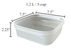 NewTupperware Modular Mates Square #1 Container 5-cup / 1.2 L with Seal (Soft Candy Pink) - color: Soft Candy Pink