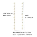 Wall Mounted Floor Tile Storage Rack, 10-Layer Porcelain Sample Display Stand, 55.1in/140cm High Multi Row Ceramic Stone Show Shelf, Card Slot Depth 8.1in/20.5cm (Gold) - color: Gold
