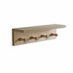 Entrance Coat Rack ，Coat Hooks, Wall-Mounted Wooden Hook Rack, Wall-Mounted Shelves(Birch Color Finish—A-1) - style: Birch color finish—A-1