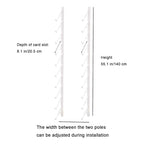 Wall Mounted Floor Tile Storage Rack, 10-Layer Porcelain Sample Display Stand, 55.1in/140cm High Multi Row Ceramic Stone Show Shelf, Card Slot Depth 8.1in/20.5cm (White) - color: White
