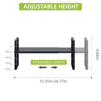 Expandable Cabinet Shelf Organizer Rack, Stackable Kitchen Counter Storage Shelves Stand, Adjustable Height Pantry Shelf Spice Rack(Black-1 Pack, 8.7" D x 15.4-26.8" W x 9.8" H) - color: Black-1 Pack