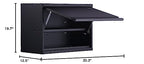 VEVOR Metal Storage Cabinet, 120lbs Load Capacity per Shelf, 20'' Tall Wall-Mounted Powder-Coating Steel Garage Cabinet with Adjustable Shelf, Press to Close & Open Door Perfect for Office Garage Tool - style: Flip up 20"