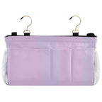 YETTASBIN Purple Bedside Caddy Hanging Storage Organizer Bag with 2 Straps & Hooks for Bunk Beds, College Dorm, Hospital Bed - Holder for Books, Phone, Magazine, Glasses, Keys