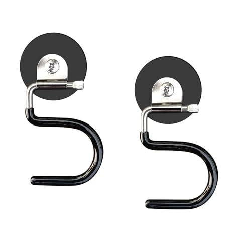 Magnetic Broom Hooks Broom Holder Do Not Require Drilling Warehouse Kitchen Refrigerator Metal Surface Suitable Broom Holder Wall Mount (Black, Single) - color: Black, size: Single
