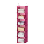 YOUDENOVA Hanging Closet Organizer, Closet Hanging Storage Shelves (Pink) - color: Pink