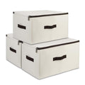 iwill CREATE PRO Pack of 3, Breathable Clothing Storage Bins with Lid, Rigid Storage Containers for Sweaters, Toys, Dolls,Blankets, Duvets, Coats, Jeans, Files in Bedroom, Office - color: Butter Yellow,3pcs