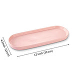 Ceramic Sink Tray, Bathroom Counter Tray, Bathtub Tray, Cosmetics Dish, Candle Tray, Perfume Shampoo Liquid Soap Tray Simple Style Design Suit for Bathroom and Kitchen (Pink) - color: Pink