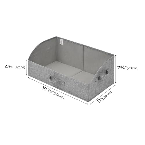 GRANNY SAYS Storage Bins for Closet, Trapezoid Storage Bins with Handles, Closet Storage Bins, Decorative Storage Boxes for Organizing Sheets Blankets Hats, Dark Gray, Jumbo, 3-Pack - color: Dark Gray, size: 19¾"L x 11"W x 7¾"H
