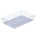 Glad Drawer Organizer Bin, 9x6 - Heavy Duty Clear Plastic Storage Tray for Junk Drawers, Kitchen Utensils, Bathroom Vanity, and Organizing Pantry - BPA Free, Food Safe, Non Slip - size: 9x6