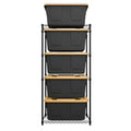 MonsterRAX 5-Tier Side-Load Heavy Duty Garage Slide Bin Storage Rack for 27-Gallon Totes. Industrial metal organization, 250lb capacity, NSF Certified. (Bins not included) (Black) (Black) - color: Black