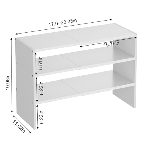 X-cosrack 3-Tier Shoe Rack for Closet, Shoe Organizer for Front Door Entrance Expandable Shoe Shelf, Stackable Iron Shoe Storage Shelves for Closets, Entryway, Hallway, Garage,White - size: 1 Pack 3 Tier
