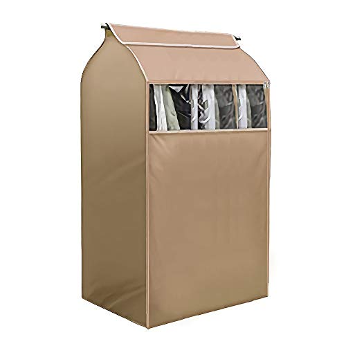 Hanging Garment Storage Bag Clothes Dustproof Cover With Clear Window In Wardrobe/Moisture, Dust Resistant Protector Cover With Zipper (Not Including Frames) - size: X-Large