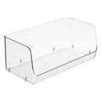 iDesign Stackable Open-Front Storage Bins for Kitchen and Pantry Organization - Set of 3 - Clear - style: Pack of 3