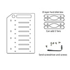 Hard Drive Bay Holder 3.5'' Multi-Layers Hard Disk Bracket HDD Mounting Bracket Kit, Transparent Mechanical Hard Disk Box Storage Organizer Case Rack with Cooling Fan Space (8 Layers) - style: 8 Layers