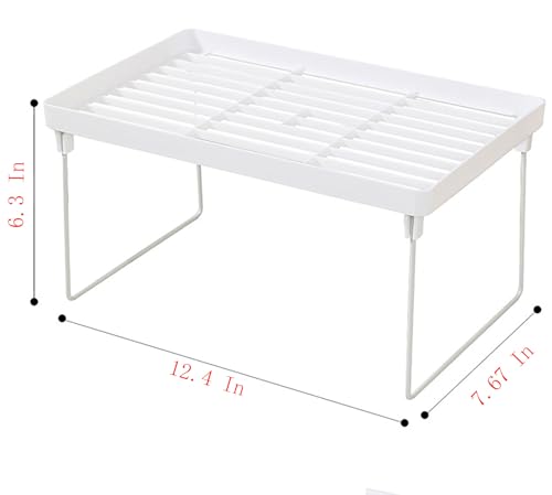 2 Pack Storage Rack, White Leakage Shelf for Placing Cups, Tissue, Seasoning (large)