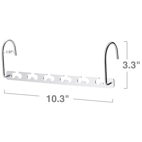 HOUSE DAY Space Saving Hangers for Clothes 6 Pack, Heavy Duty Hanger Organizer | 30 Lbs Capacity |, Metal Magic Hanger, Sturdy Multi Hangers, Closet Space Saver Closet Organizers and Storage - size: 6 Pack