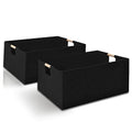 xianshengle Storage Bins & Fabric Storage Basket for Shelves - Decorative Baskets Storage Box Cubes Containers W/Handles for Closet Shelf Nursery Toy, Home, Office, Books,Bathroom (Black 2 Pack)