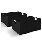 xianshengle Storage Bins & Fabric Storage Basket for Shelves - Decorative Baskets Storage Box Cubes Containers W/Handles for Closet Shelf Nursery Toy, Home, Office, Books,Bathroom (Black 2 Pack)