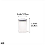 OXO Good Grips Round 3-Piece Mini Round POP Canister Set (Pack of 4) - size: 3 pack - 0.6 qt (Pack of 4), style: Plastic Bath Set