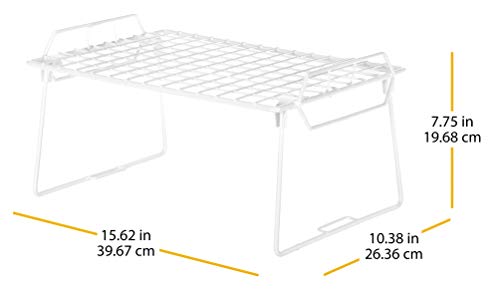 Whitmor Wire Grid Stacking Utility Shelf (Pack of 6) - size: 1-TIER, 10"L x 16"W x 8"H, Pack of 6