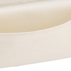 Sofa Armrest Organizer, Couch Side Pockets Chair Armrests Folding Arm Tray Hanging Bed Bag Bedside Storage Holder for Recliner Mattresses Remotes Phone Glasses Magazines with Slots(Creamy white) - color: Creamy white