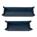 Navaris 2 x Empty Tray for Keys, Coins, Mobile Phones, Jewellery – Entrance Table for Office Bedside Tables - color: Dark Blue