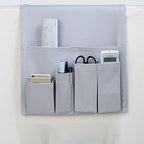 Sofa Armrest Organizer, Armchair Caddy Remote Control Holder for Recliner Couch Arm Chair Caddies with 5 Pockets for Magazine Tablet Phone TV Remotes,Grey,31x83cm - color: Gray