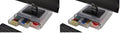 Mind Reader Perch Monitor Stand Desk Organizer, Silver Metal Mesh (Pack of 2) - size: 13.25"L x 12.5"W x 3"H (Pack of 2)
