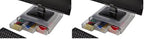 Mind Reader Perch Monitor Stand Desk Organizer, Silver Metal Mesh (Pack of 2) - size: 13.25"L x 12.5"W x 3"H (Pack of 2)