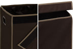 Simple Houseware Double Laundry Hamper with Lid and Removable Laundry Bags, Brown - color: Brown