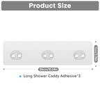 Shower Caddy Adhesive Replacement, Transparent Strong Adhesive Hooks, No Drilling, Waterproof, for Shower Caddy, Bathroom Storage Shelves and Kitchen Racks (Triple*3pcs) - color: 3 Triple
