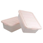 14 Quart Plastic Storage Boxes with Pink Lids, 2 Packs - color: Pink