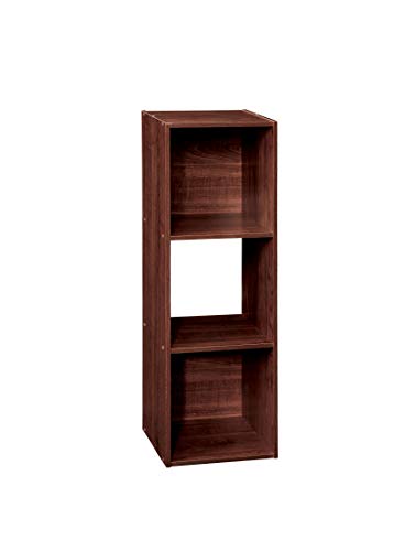 ClosetMaid Cubeicals 3 Cube Storage Shelf Organizer Bookshelf - Vertical/Horizontal, Easy Assembly - Dark Cherry Finish - color: Dark Cherry, size: 3-Cube