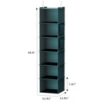 YOUDENOVA Hanging Closet Organizer, 6-Shelf Closet Hanging Storage Shelves, Green - color: Green