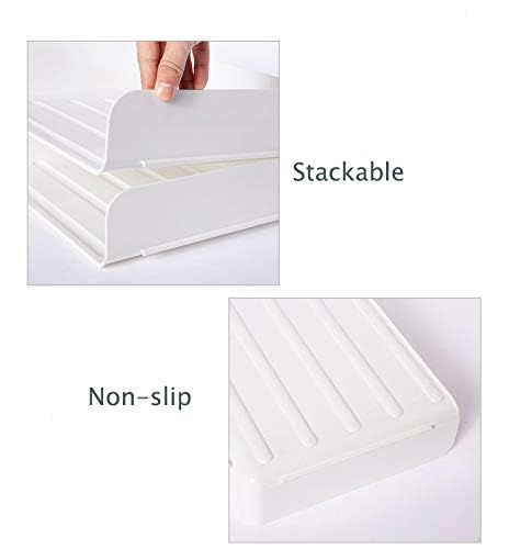 3 Tiers Stackable A4 Paper Trays, Office Desk File Holder, Tidy File Document Letter Book Paper Organizer (3 Tiers,White) - color: White, size: 3 tiers