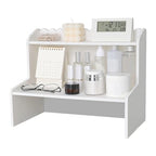 Desktop Organizer Office Desk Multi Layer Storage, Wood Display Shelf, Rack Mini Bookshelf Cosmetics Organizer (M)