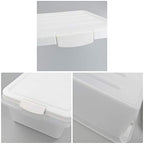 14 Quart Clear Storage Box, Underbed Plastic Latch Box with White Lids, 2-Pack - color: White
