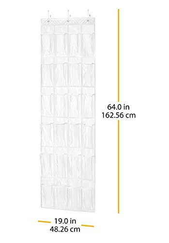 Whitmor 24 Pocket OTD Shoe Organizer Clear - size: 24 Pocket Clear