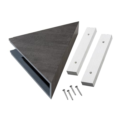 Palisade Vinyl Waterproof Corner Shower Shelf in Ashen Slate - color: Ashen Slate