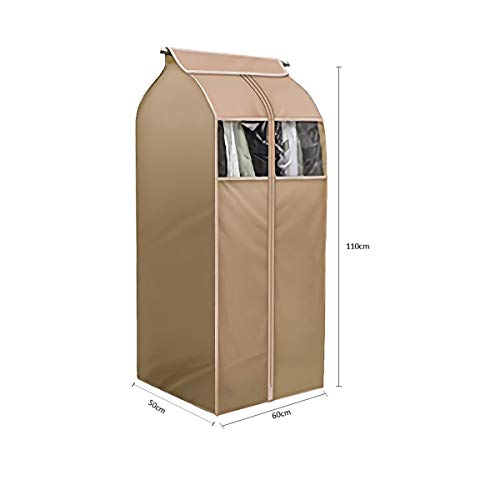 Garment Storage Bag Hanging Clothes Dustproof Cover With Clear Window In Wardrobe/Moisture, Dust Resistant Protector Cover With Zipper (Not Including Frame) - size: Large