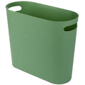 rejomiik Small Trash Can, 3.5 Gallon Slim Garbage Can Plastic Waste Basket with Handles Container Bin for Narrow Spaces Bathroom, Bedroom, Kitchen, Office at Home, Green - color: Green, size: 1 pack