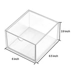 Clear Drawer, Arclic Box, Makeup Organizer Container, 6,5" Storage Drawer for Bathroom Dresser Vainty, Tissue Dryer Sheet Holder Disposable Face Towels Organizer, Light Gray - style: 1 Drawer
